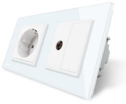 LIVOLO Priza dubla Livolo + Tv (VL-C7C1EU/VL-C791V-11)