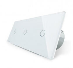 LIVOLO Intrerupator simplu+simplu+simplu cu touch Livolo din sticla (VL-C703-11)