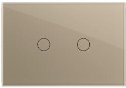 LIVOLO Intrerupator dublu cu touch Livolo din sticla, moduloar, standard Italian (VL-FC2-3G-13)