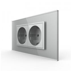 LIVOLO Priza Schuko dubla, standard italian modular 4M (VL-FCTC16A- P9E-4IP)