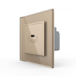 LIVOLO Priza simpla USB tip C, cu rama sticla (VL-FCUC-P7E-2AP)