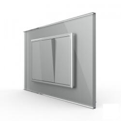 LIVOLO Intrerupator mecanic simplu 3M, cu rama sticla (VL-1FCMK-1IP-P9E-2FCMB)