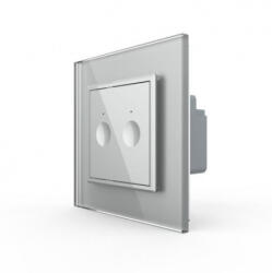 LIVOLO Intrerupator tactil dublu, wireless RF, rama sticla, Livolo, Serie noua (722100215SR)