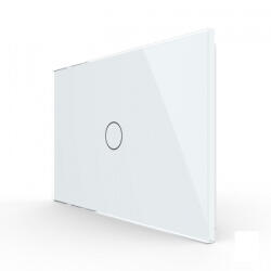 LIVOLO Intrerupator simplu, standard italian, cap scara cap cruce, cu panou sticla, 3M (VL-FC1S-3G-3W)