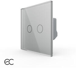 LIVOLO Intrerupator dublu protocol zigbee EC, Generatie Noua, cu panou sticla, Livolo (VL-FC2Z2-2G-2I)