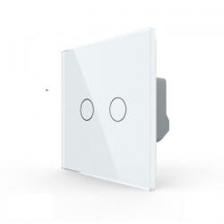 LIVOLO Intrerupator tactil dublu WiFi, cu panou sticla (VL-FC2NY-C2-W2G)