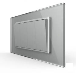 LIVOLO Intrerupator mecanic cap scara , 4M, cu rama sticla (VL-4FCMKS-1IP-P9E)