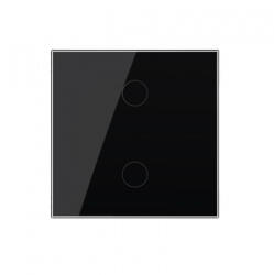 LIVOLO Intrerupator dublu WiFi, cu panou sticla, cu touch (VL-FC2NY-C2-B2G)
