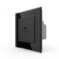 LIVOLO Priza simpla USB tip C, cu rama sticla (VL-FCUC-P7E-2BP)