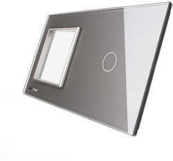 LIVOLO Rama Priza simpla + panou intrerupator simplu din sticla cu touch - gilan - 41,00 RON