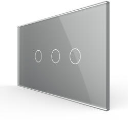 LIVOLO Intrerupator Simplu + Dublu cu Touch LIVOLO cu Rama Din Sticla, 4M, Standard Italian (VL-FC1/2-4I)