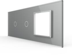 LIVOLO Panou intrerupator 2 x simplu + rama simpla pentru doza 6 7M (1607)
