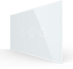 LIVOLO Intrerupator Simplu + Dublu cu Touch LIVOLO cu Rama Din Sticla, 4M, Standard Italian (VL-FC1/2-4W)