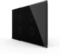 LIVOLO Intrerupator cvadruplu cu touch, standard italian, cu panou sticla, 3M (1550)