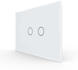 LIVOLO Panou intrerupator dublu cu touch Livolo din sticla, standard Italian 3M - LIVOLO (1507)