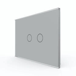 LIVOLO Panou intrerupator dublu cu touch Livolo din sticla, standard Italian 3M - LIVOLO (1508)
