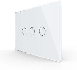 LIVOLO Panou intrerupator triplu cu touch Livolo din sticla, standard Italian , 3M (1513)