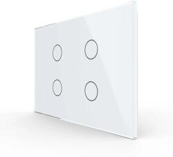 LIVOLO Intrerupator cvadruplu cu touch, standard italian, cu panou sticla, 3M (1552)