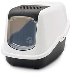 SAVIC Nestor White-Black - Covered Cat Litter Box - 56x39x38.5 cm - 1 pc
