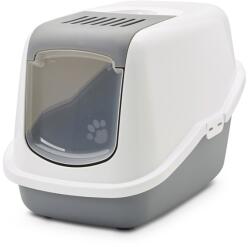 SAVIC Nestor White-Grey - Covered Cat Litter Box - 56x39x38.5 cm - 1 pc