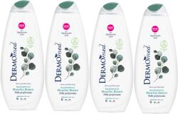 Dermomed Set 4 x Gel de dus Dermomed cu acid hialuronic si muschio bianco, 650 ml (8054633839560)
