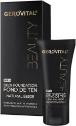 Gerovital Fond de ten Gerovital Beauty cu Acid Hialuronic si Vitamina E, SPF10, Natural Beige, 30 ml (5943000103539)