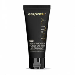Gerovital Fond de Ten Gerovital Beauty cu Acid Hialuronic si Vitamina E, SPF10, Golden Honey, 30 ml (5943000107896)
