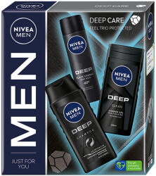 Nivea Set cadou barbati: Gel de dus Nivea Men Deep, 250 ml + sampon Nivea Men Deep, 250 ml (9005800372259)