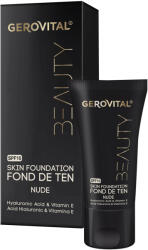 Gerovital Fond de ten Gerovital Beauty cu Acid Hialuronic si Vitamina E, SPF10, Nude, 30 ml (5943000103515)
