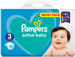 Pampers Scutece Pampers Active Baby Numarul 3, pentru 6-10 kg, cantitate 90 buc cu strat interior cu Micro-perle, laterale flexibile si absorbtia rapida a lichidului (axa6nr3axa)