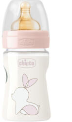 Chicco Biberon Chicco PP Original Touch, tetina cauciuc, flux lent, fete, 150ml, de la nastere (8058664121779)