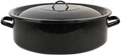 Perfect Home Cratita emailata cu capac 30l neagra (5945414010366)