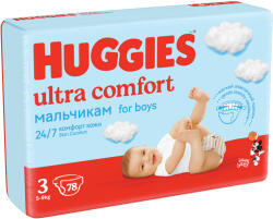 Huggies Scutece Huggies Ultra Comfort 3, Baieti, 5-9 kg, 78 buc (5029053549217)