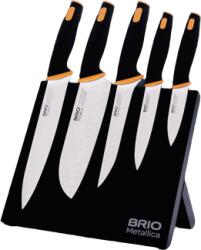  Set 5 Cutite Si Suport Magnetic, Brio Metallica, Portocaliu (3800134834857)