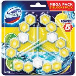 Domestos Odorizant de toaleta Domestos Power 5 Lime, 3x55 g (8710908736490)