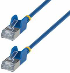 StarTech - 80 cm-es kék ultravékony Cat6A Ethernet kábel, csomómentes, FTP - N6APATSTP34BLS80CM (N6APATSTP34BLS80CM)