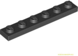 LEGO® Alkatrészek (Pick a Brick) fekete 1x6 lapos elem (366626)