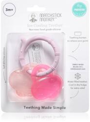Matchstick Monkey Cooling Teether rágóka hűsítő hatással Pink/ Dusty Pink 3m+