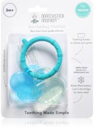 Matchstick Monkey Cooling Teether rágóka hűsítő hatással Blue/ Mint 3m+