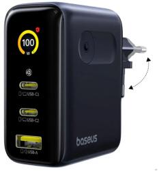 Baseus Incarcator retea Baseus PicoGo AE21 100W, Display, Fast Charger, 2x USB-C, 1x USB-A, Negru (E0121B00)