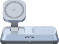 UGREEN Incarcator wireless magnetic Ugreen 3-in-1 MagSafe Qi2 25W, Albastru (W711-55677) - dwyn