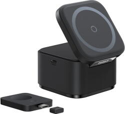 Baseus Incarcator wireless Baseus MagPro 3-in-1, 25 W, Magnetic, 15W incarcare wireless, MagPro Apple Watch 2.5W, Negru (P10264100123-01)