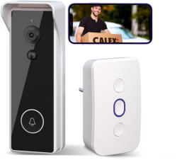 Calex Set Sonerie video Calex Smart 2K cu difuzor wireless, WiFi, Negru (5501000801)