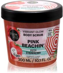 Organic Shop Body Scrub Pink Beachin' élénkítő testpeeling illatok Fizzy Strawberry 300 ml