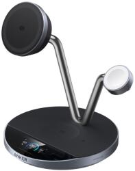 Anker Incarcator Wireless Anker Prime 3-in-1 MagGo AirCool, Qi2 25W, Negru (B25X7G11) - dwyn