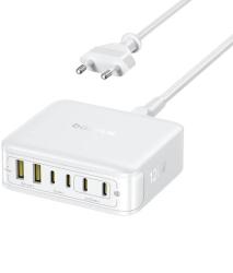 Baseus Statie incarcare Baseus EnerFill FH21 120W, 4x USB-C, 2x USB-A, Alb (E0120T01)