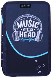 Herlitz Penar neechipat Herlitz, 3 fermoare, dimensiune 20 x 6 x 13 cm, motiv Music (400211296) Penar