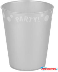Party Silver, Ezüst micro prémium műanyag pohár 250 ml (JAV_PNN96485)