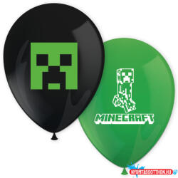 Minecraft Green léggömb, lufi 8 db-os (JAV_PNN95662)
