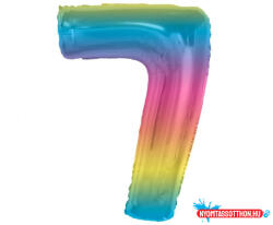Számok Színes 7-es Rainbow szám fólia lufi 92 cm (JAV_MLG195422)